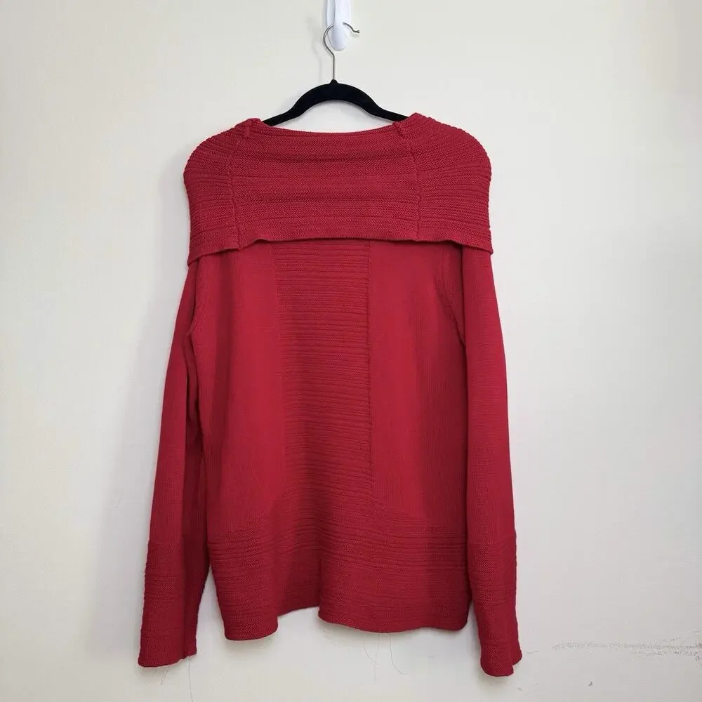 Calvin Klein Cowl Neck Sweater Red Women's‎ Size L
